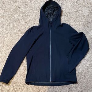 Uniqlo Men's Navy Hooded Jacket